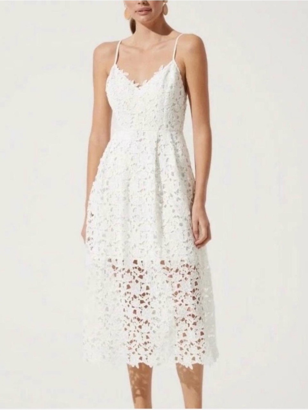 ASTR The Label Dress White Lace Sz XS
